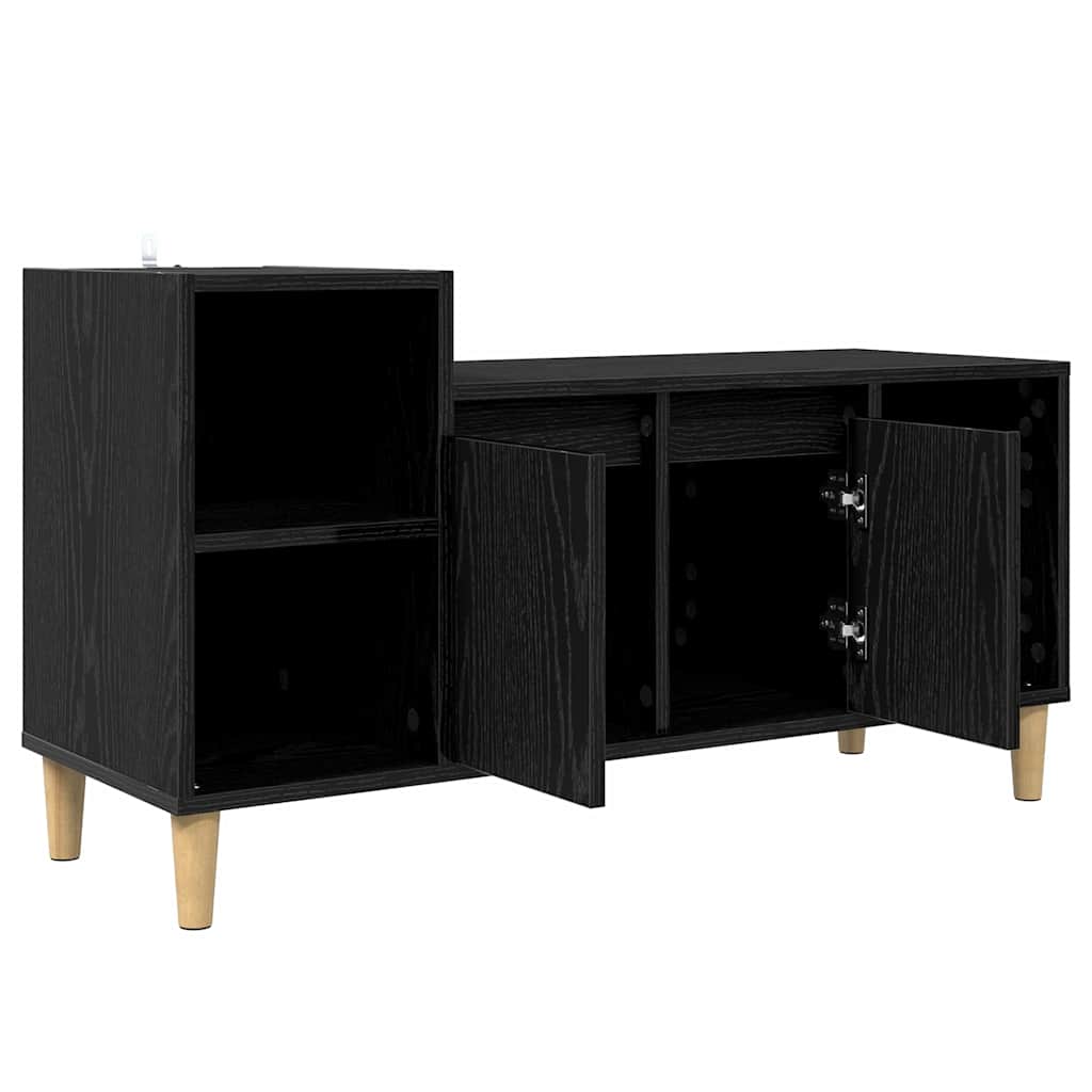 Mobile TV Rovere Nero 100 x 35 x 55 cm Legno multistrato