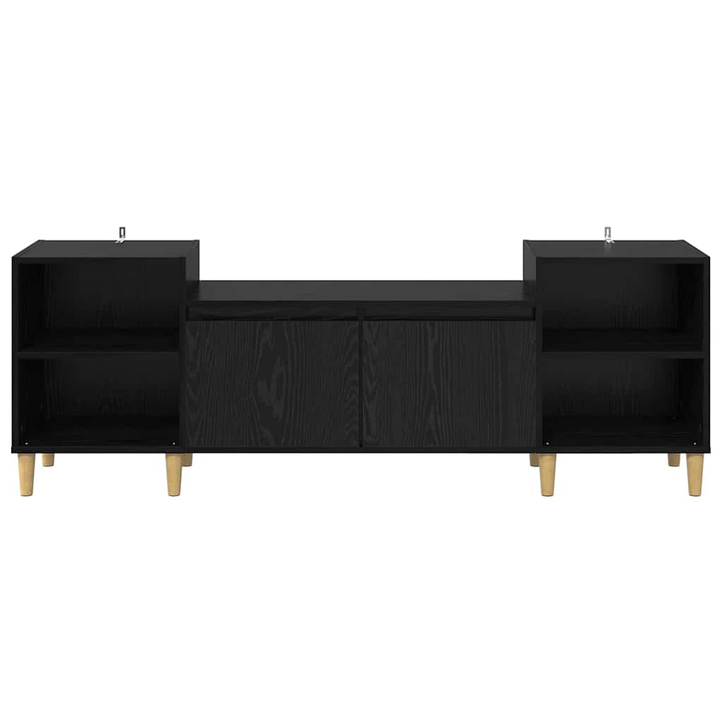 Mobile TV Rovere Nero 160 x 35 x 55 cm Legno multistrato