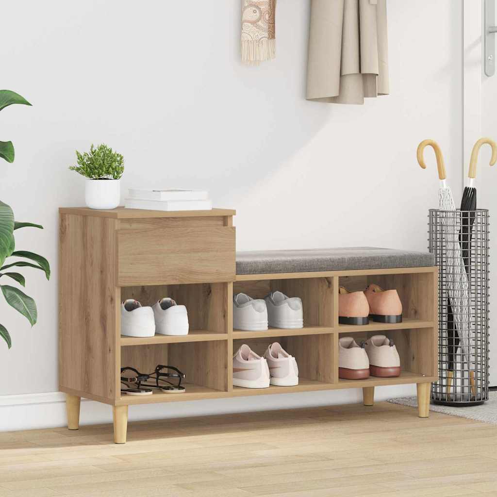 Mobile per scarpe rovere artigianale 102 x 36 x 60 cm