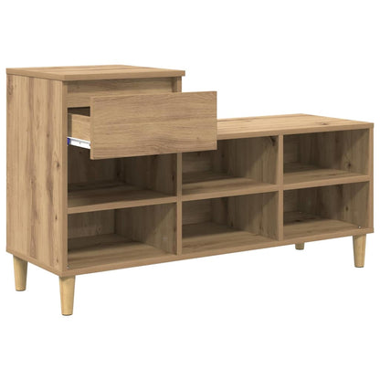 Mobile per scarpe rovere artigianale 102 x 36 x 60 cm