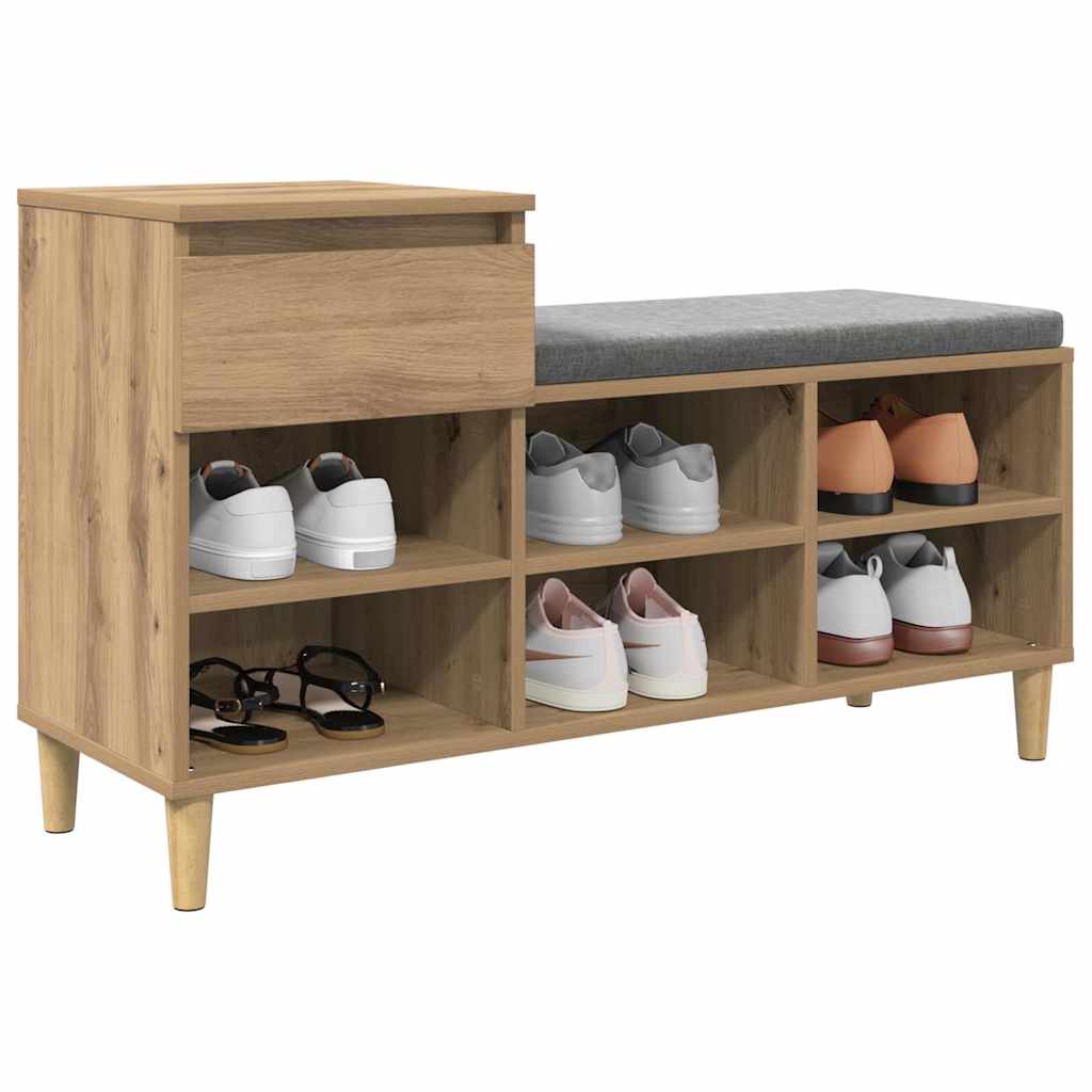 Mobile per scarpe rovere artigianale 102 x 36 x 60 cm