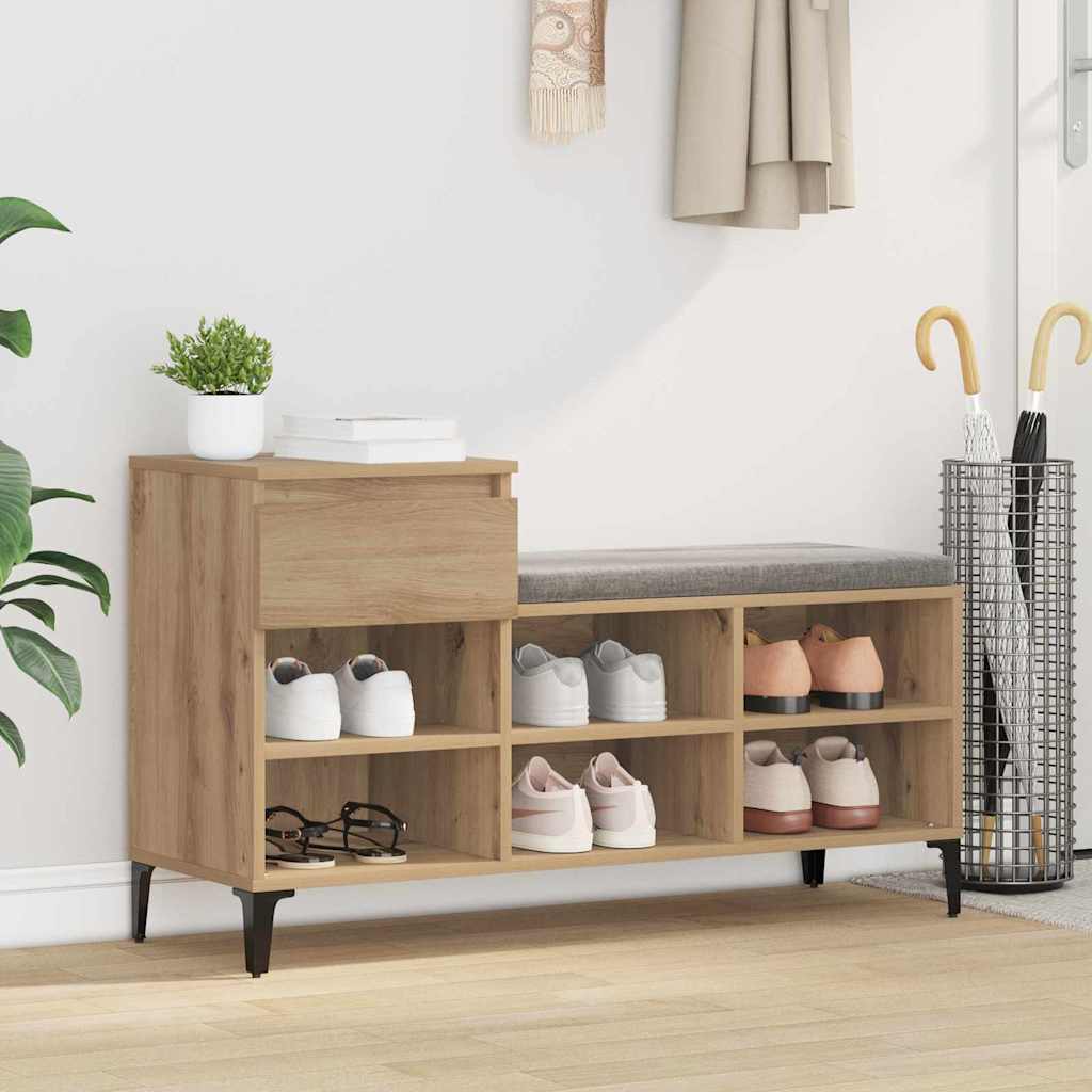 Mobile per scarpe rovere artigianale 102 x 36 x 60 cm