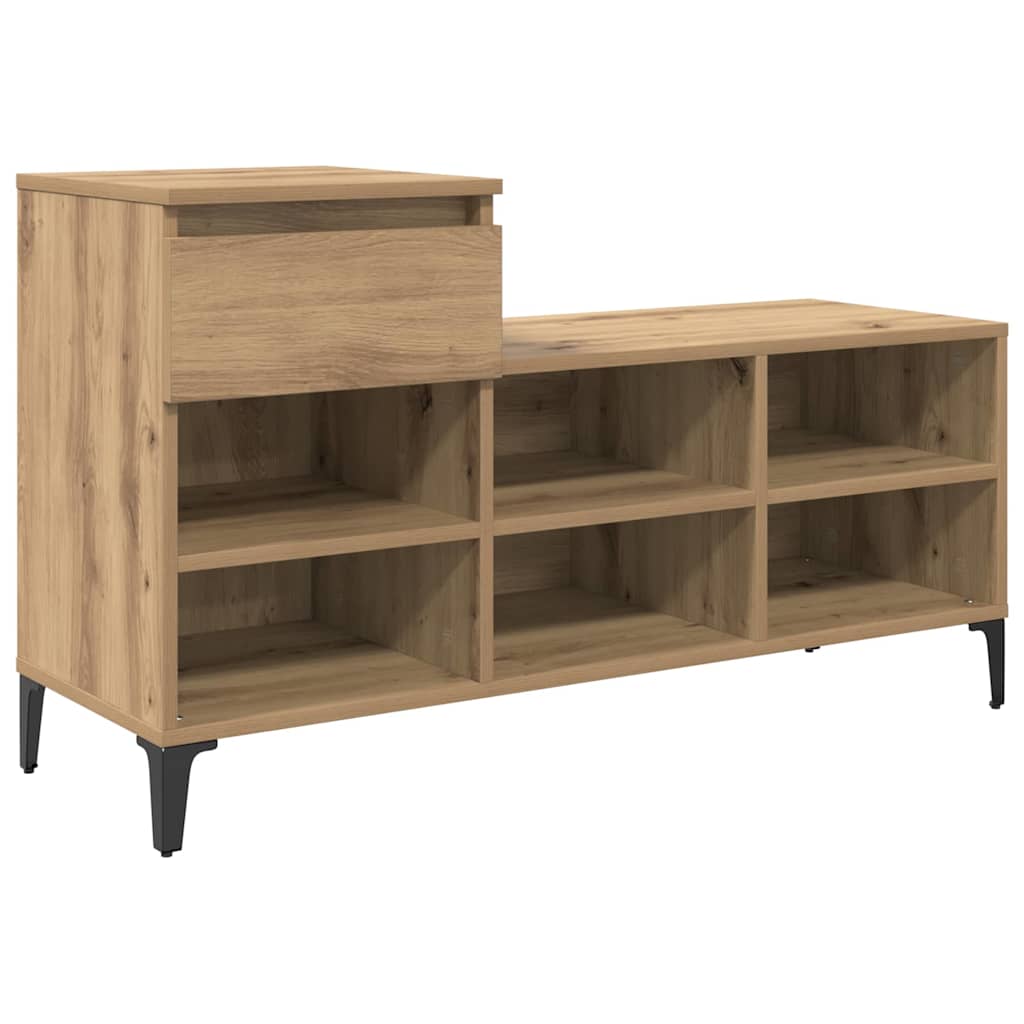 Mobile per scarpe rovere artigianale 102 x 36 x 60 cm