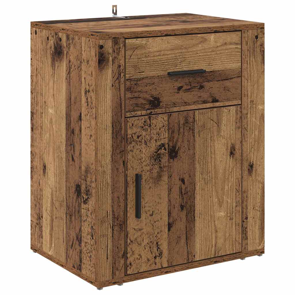 Armadio da Notte con cassetto Legno vecchio 35 x 50 x 60 cm