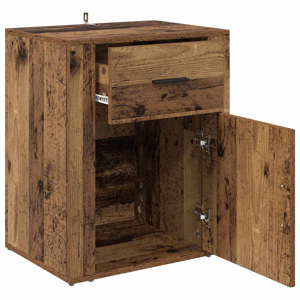 Armadio da Notte con cassetto Legno vecchio 35 x 50 x 60 cm