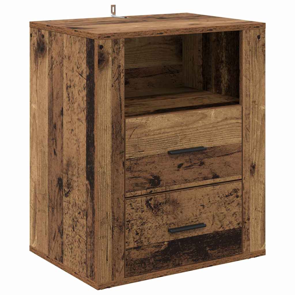 Armadio da Notte con cassetto Legno vecchio 35 x 50 x 60 cm