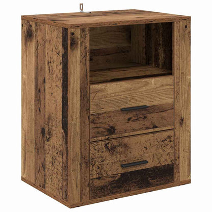 Armadio da Notte con cassetto Legno vecchio 35 x 50 x 60 cm