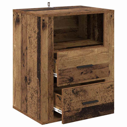 Armadio da Notte con cassetto Legno vecchio 35 x 50 x 60 cm