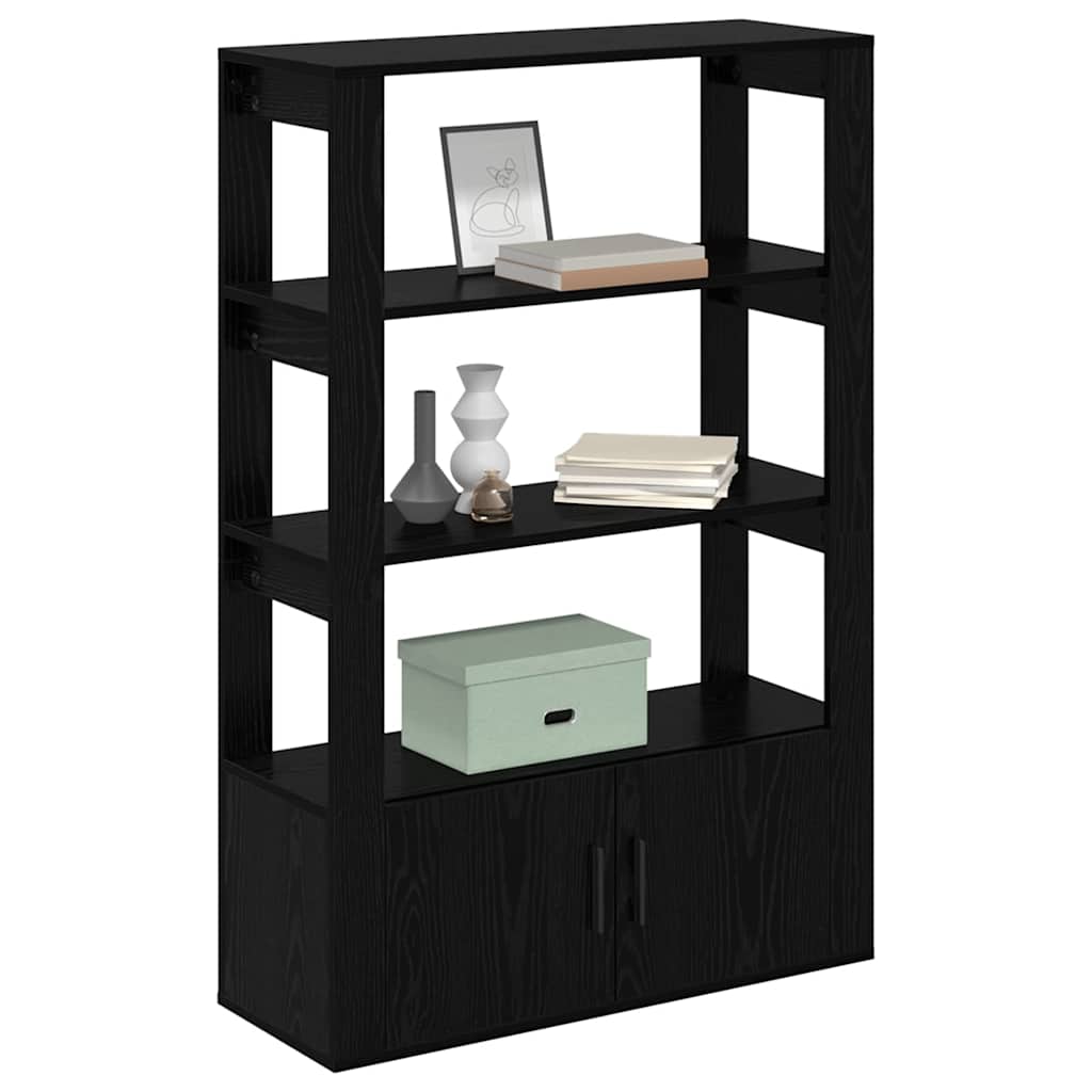 Credenza Rovere nero 30 x 80 x 119.5 cm Legno multistrato
