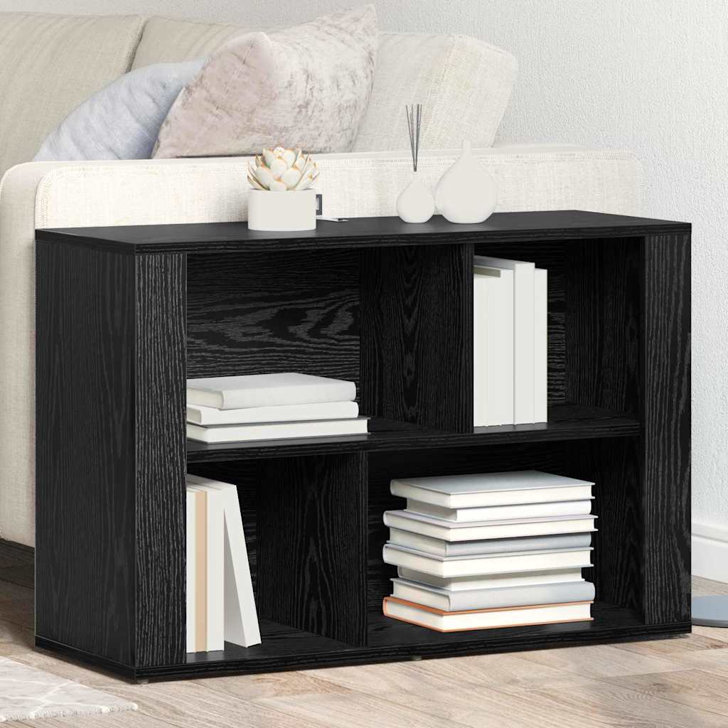 Credenza Rovere Nero 80 x 30 x 53 cm Legno multistrato
