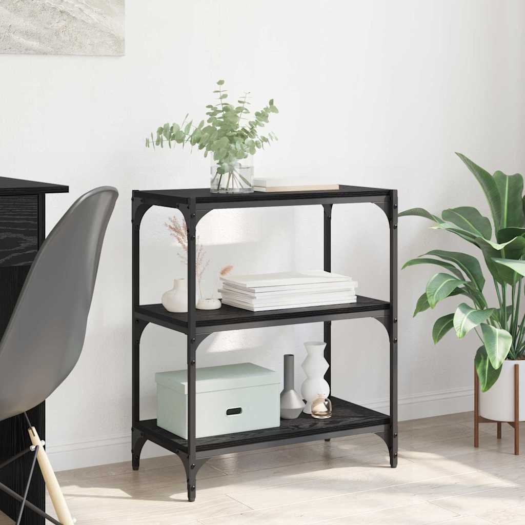 Armadio per Libri Rovere nero 60 x 33 x 70,5 cm