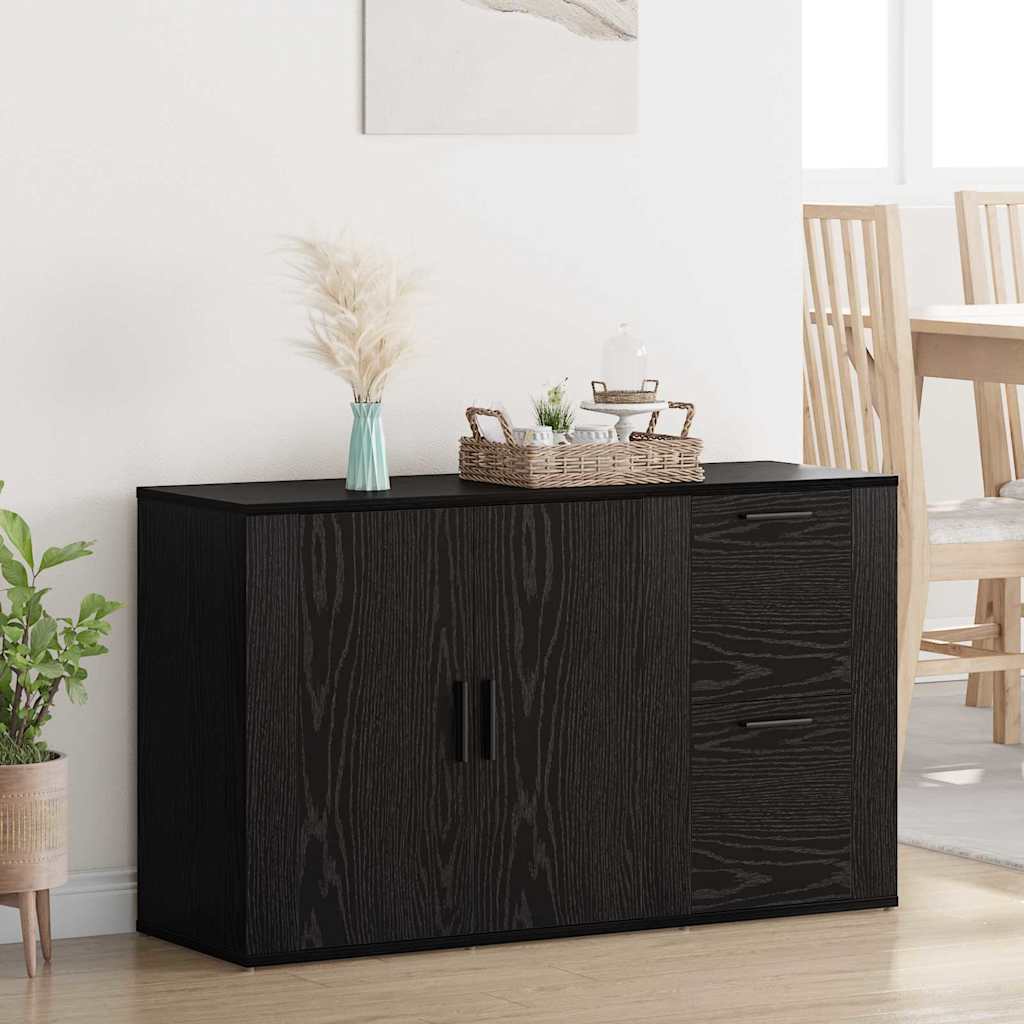 con cassetto Rovere nero 100 x 33 x 59.5 cm Legno multistrato