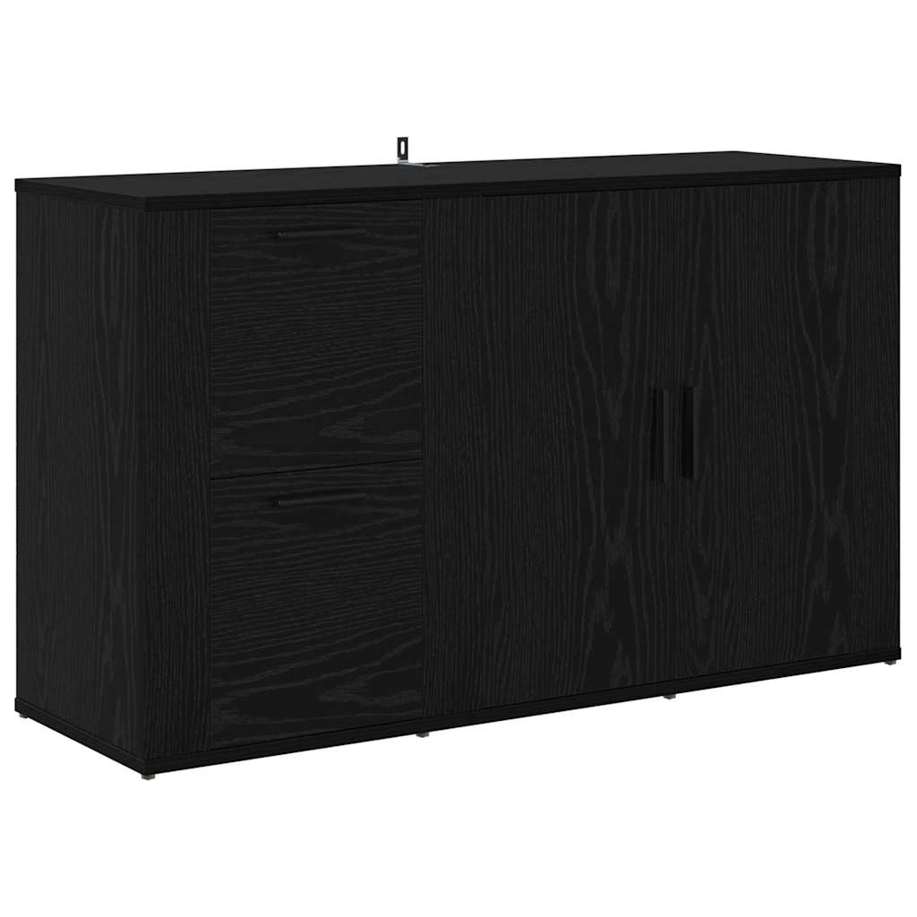 con cassetto Rovere nero 100 x 33 x 59.5 cm Legno multistrato