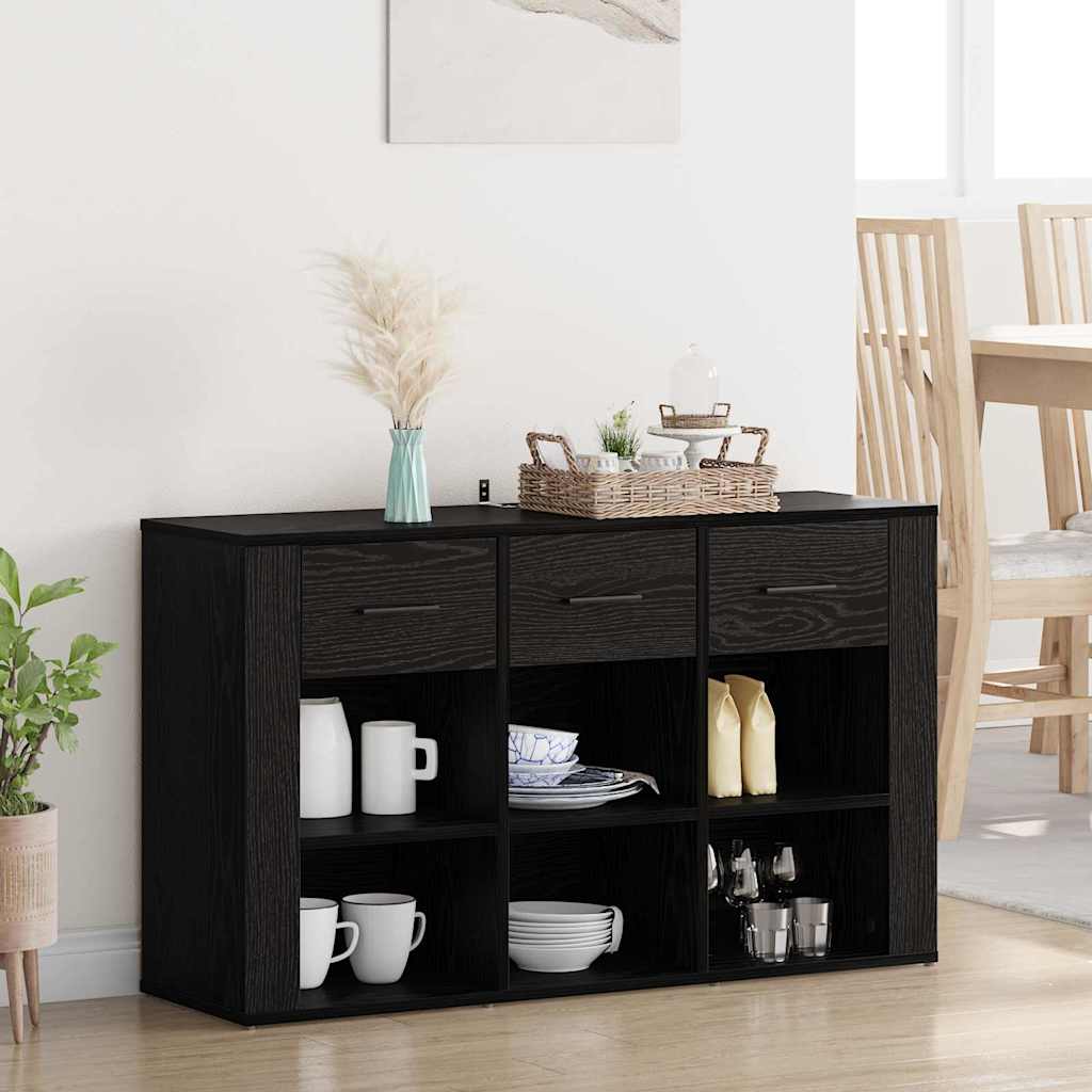 Credenza Rovere Nero 100 x 30 x 59,5 cm Legno multistrato