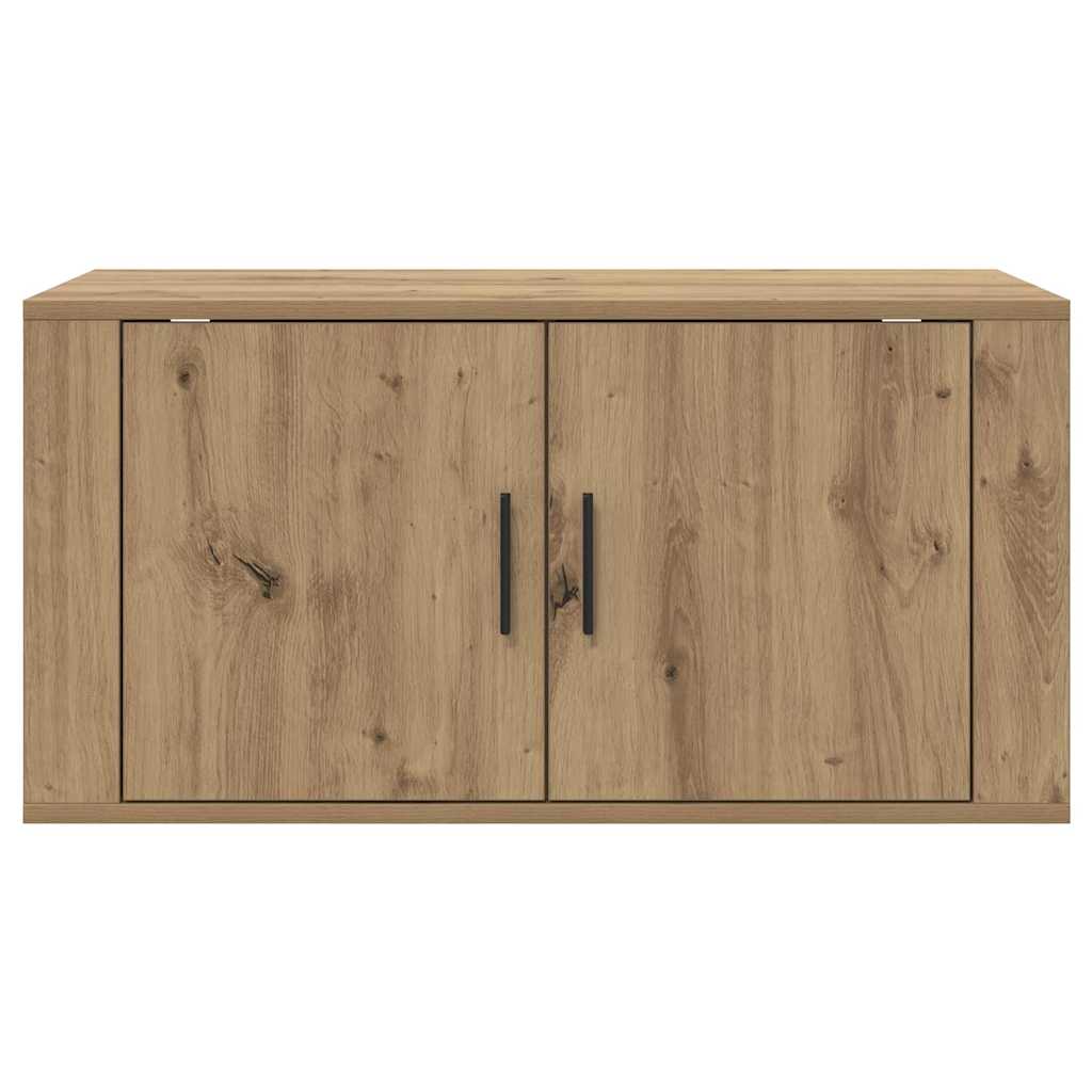 Mobile TV da parete rovere artigianale 80 x 34,5 x 40 cm