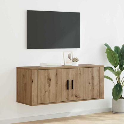 Mobile TV da parete Rovere artigianale 100 x 34,5 x 40 cm