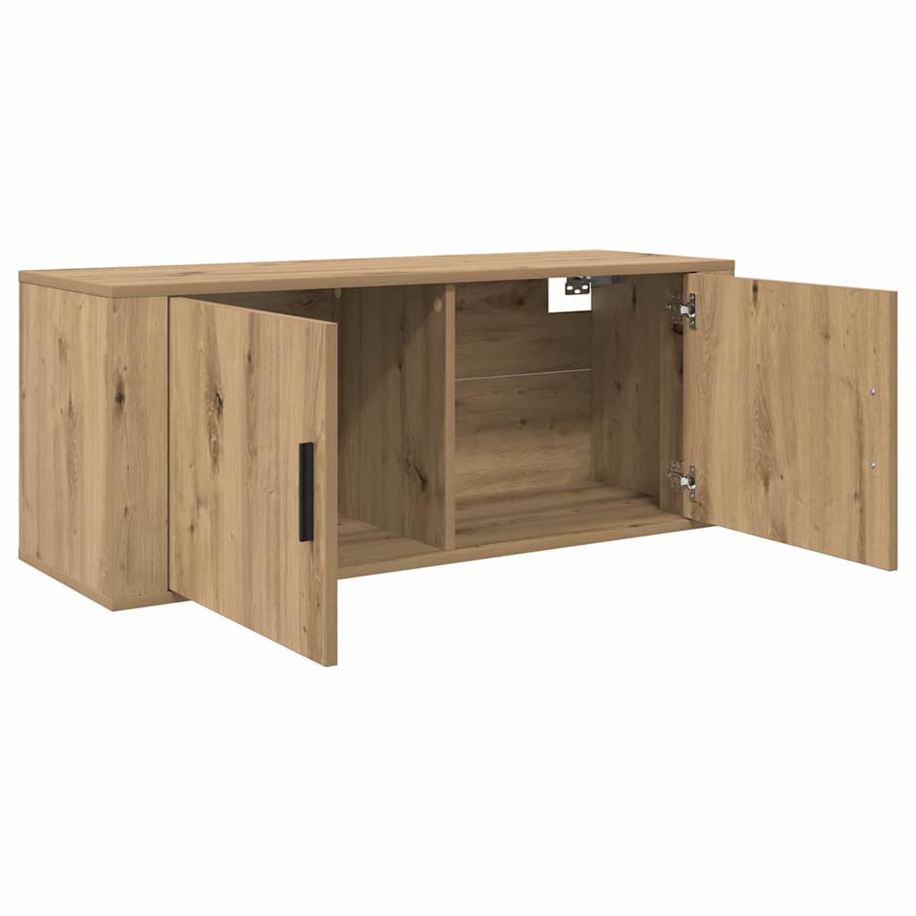 Mobile TV da parete Rovere artigianale 100 x 34,5 x 40 cm