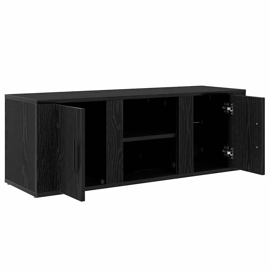Mobile TV Rovere Nero 100 x 31,5 x 35 cm Legno multistrato