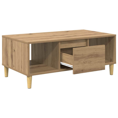 Tavolino da salotto Rovere artigianale 90 x 50 x 26.5 cm
