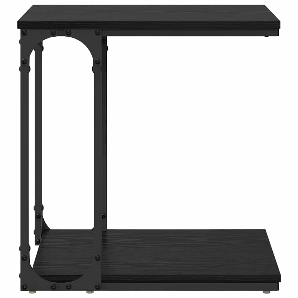 Tavolo laterale Rovere Nero 50 x 35 x 52 cm Legno multistrato