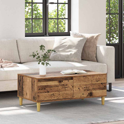 Tavolino da salotto con cassetto Legno vecchio 90 x 50 x 35 cm