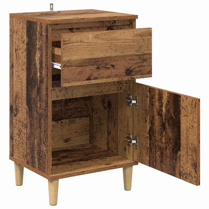 Armadio da Notte con cassetto Legno vecchio 40 x 35 x 70 cm
