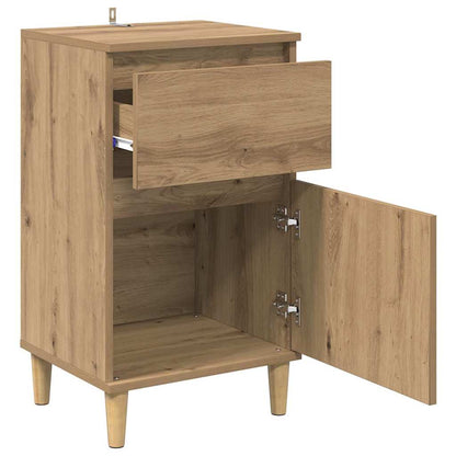 Armadio da Notte 2 pcs Rovere artigianale 40 x 35 x 70 cm