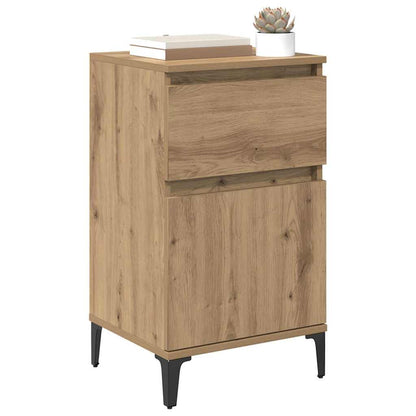 Armadio da Notte 2 pcs Rovere artigianale 40 x 35 x 70 cm