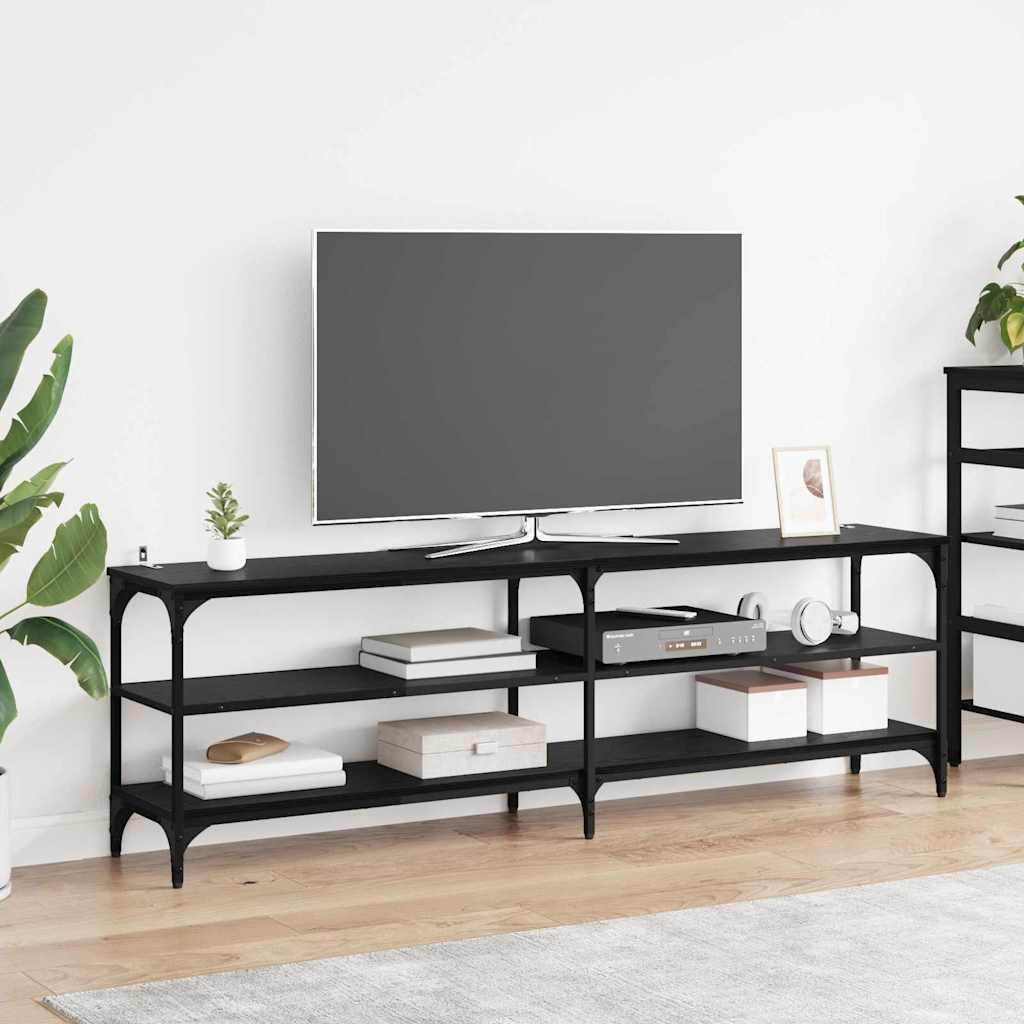 Mobile TV Rovere Nero 160 x 30 x 50 cm
