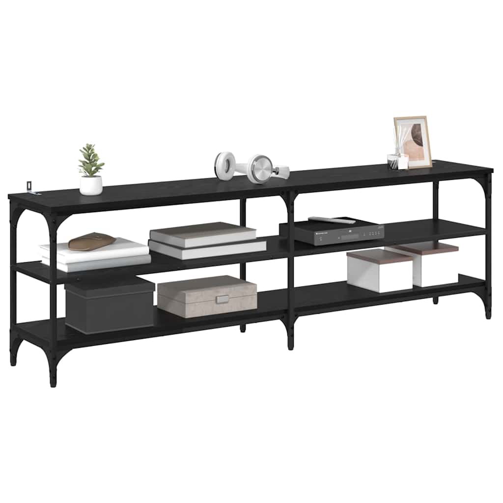 Mobile TV Rovere Nero 160 x 30 x 50 cm