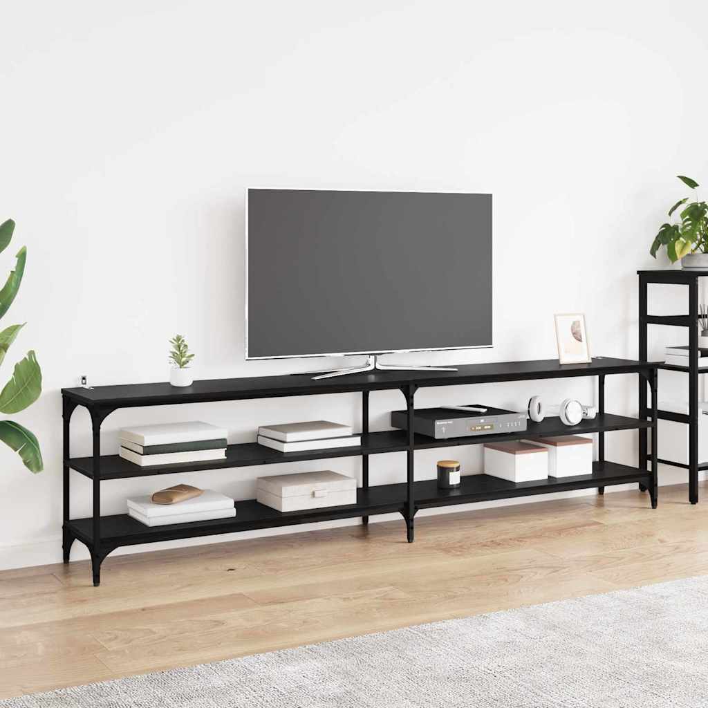 Mobile TV Rovere Nero 200 x 30 x 50 cm