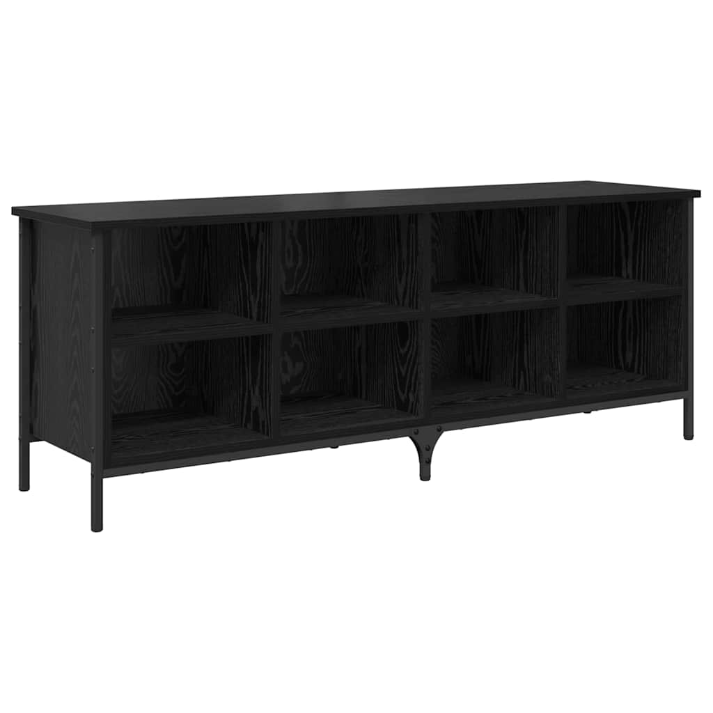Mobile per scarpe con lo scaffale Rovere Nero 131 x 35 x 50 cm