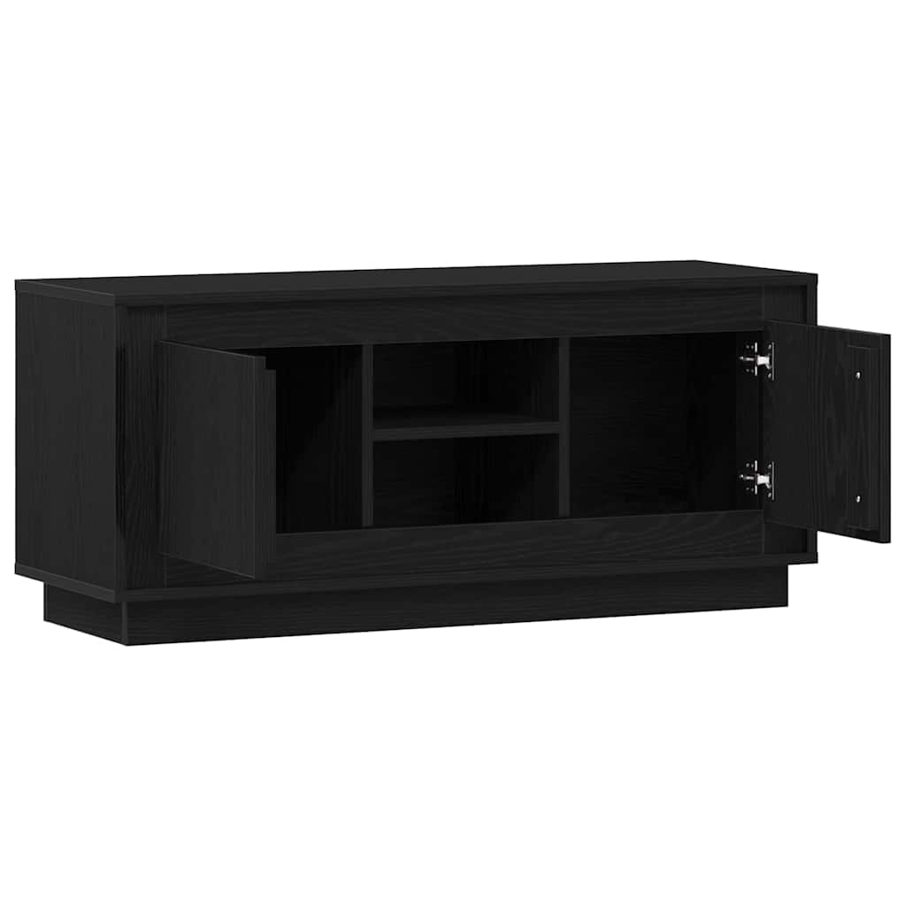 Mobile TV Rovere Nero 102 x 35 x 45 cm Legno multistrato