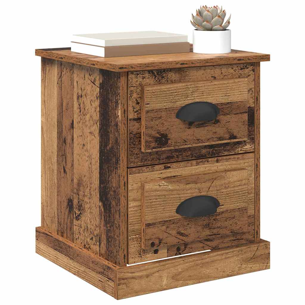 Armadio da Notte 2 pcs Legno vecchio 39 x 39 x 47.5 cm