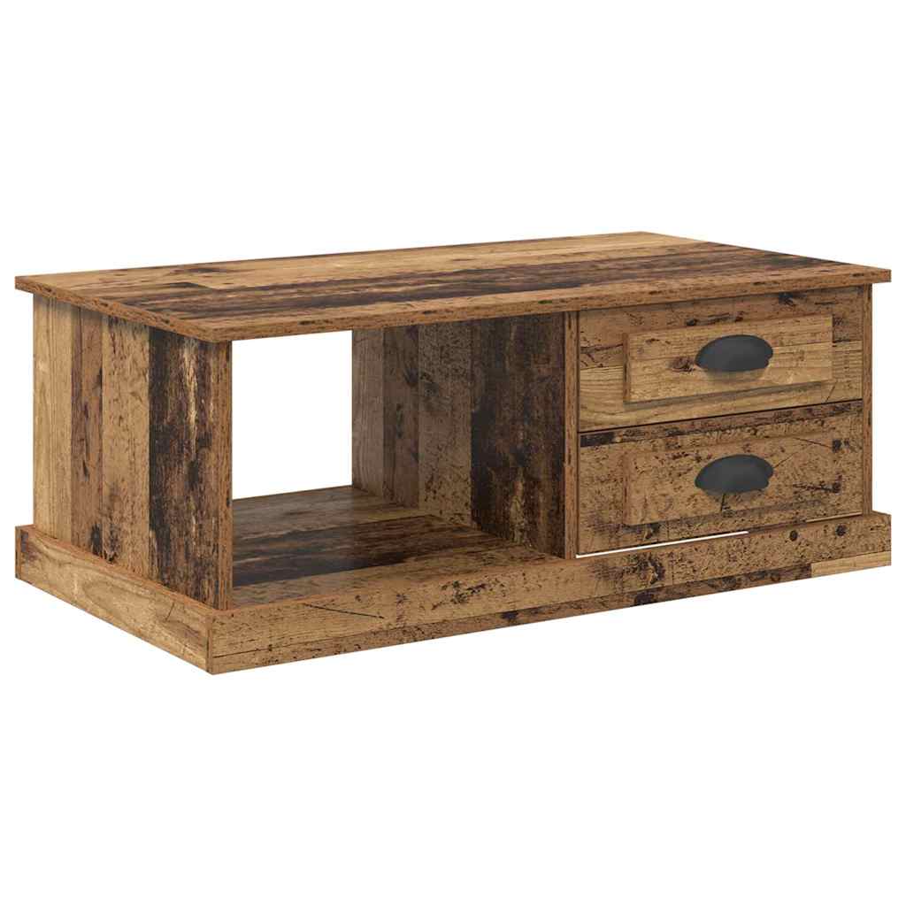 Tavolino da salotto con cassetto Legno vecchio 90 x 50 x 35 cm