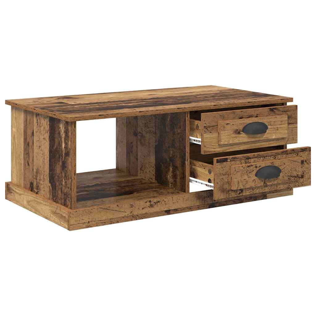 Tavolino da salotto con cassetto Legno vecchio 90 x 50 x 35 cm