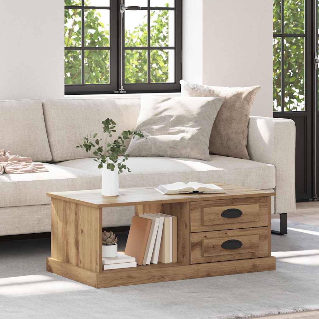 Tavolino da salotto Rovere artigianale 90 x 50 x 35 cm