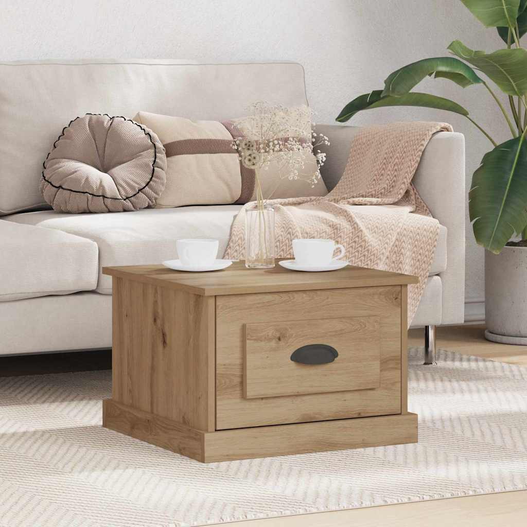Tavolino da salotto Rovere artigianale 50 x 50 x 35 cm