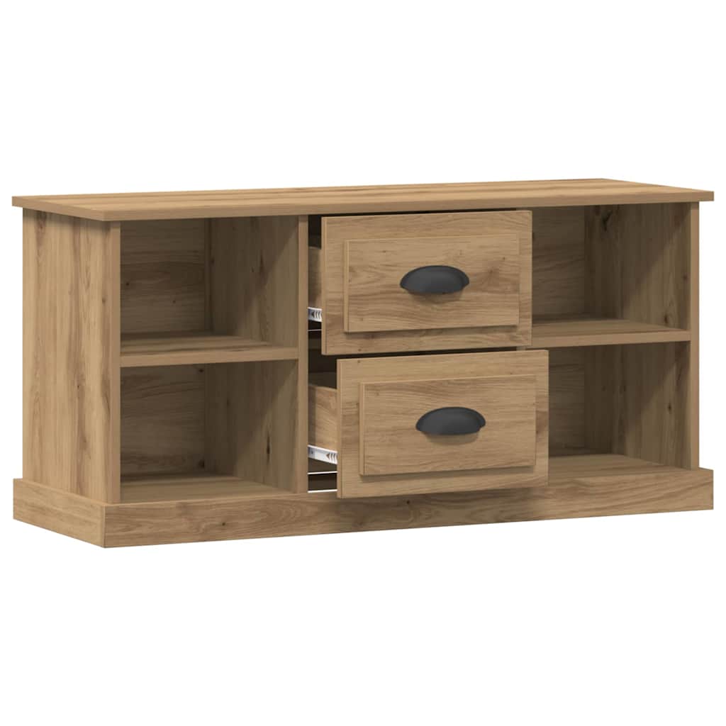 Mobile TV con cassetto Rovere artigianale 99,5 x 35,5 x 48 cm