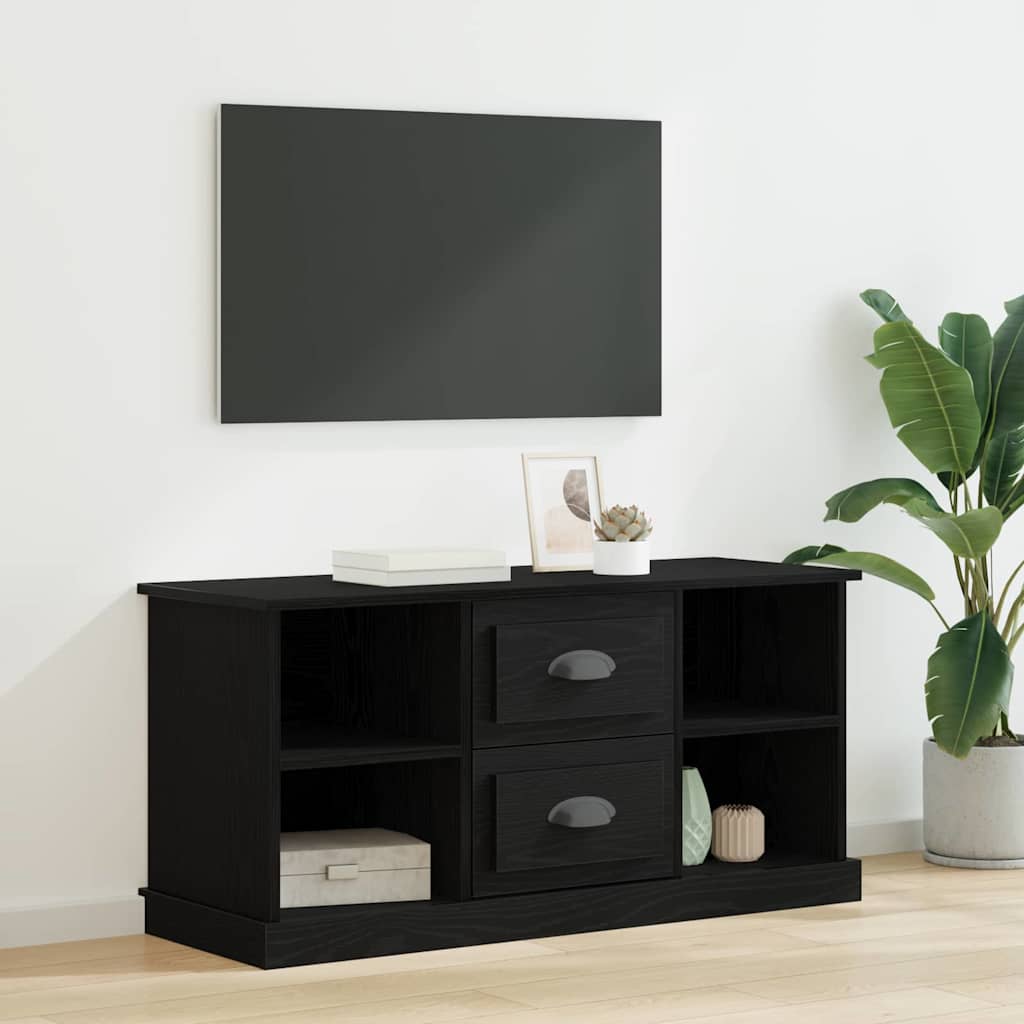 Mobile TV Rovere Nero 99,5 x 35,5 x 48 cm Legno multistrato