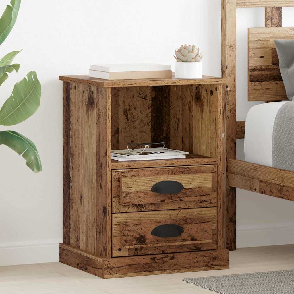 Armadio da Notte 2 pcs Legno vecchio 36 x 43 x 60 cm