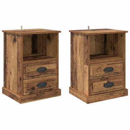 Armadio da Notte 2 pcs Legno vecchio 36 x 43 x 60 cm