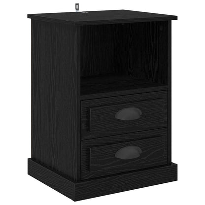 Armadio da Notte Rovere Nero 36 x 43 x 60 cm Legno multistrato