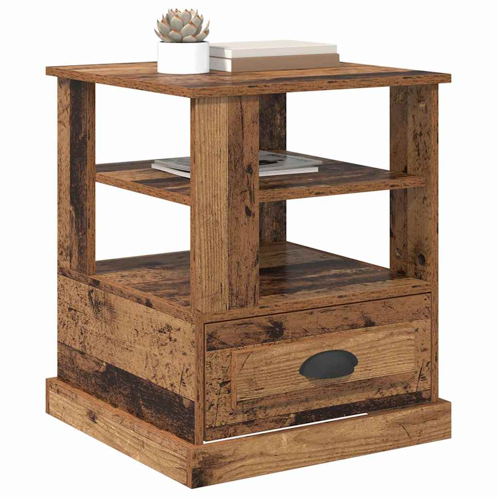 Armadio da Notte con cassetto Legno vecchio 50 x 50 x 60 cm
