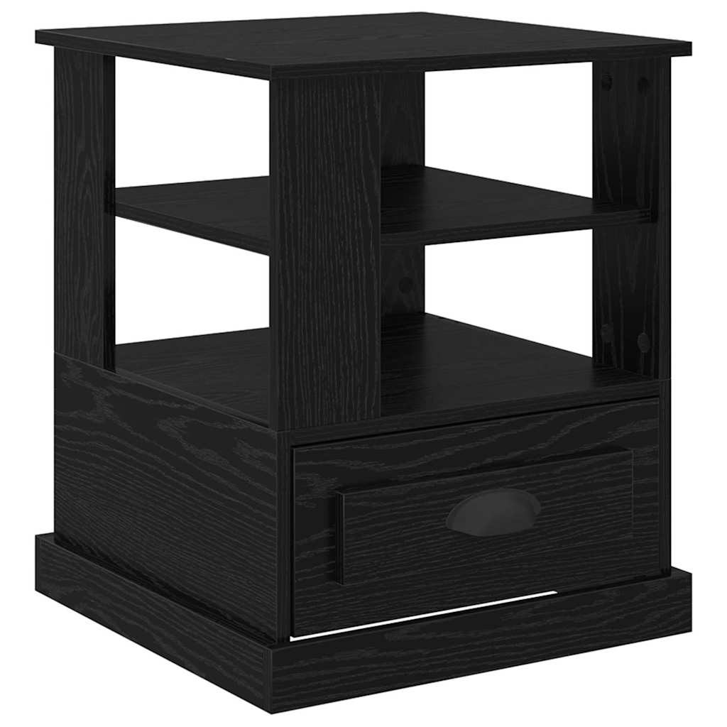 Armadio da Notte Rovere Nero 50 x 50 x 60 cm Legno multistrato