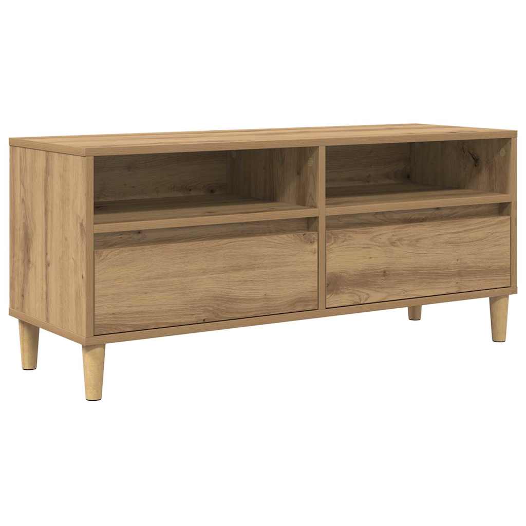 Mobile TV con cassetto Rovere artigianale 100 x 34,5 x 44,5 cm