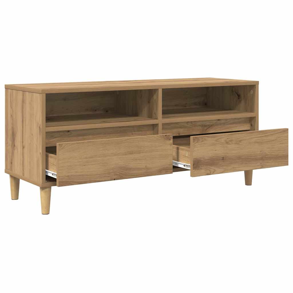 Mobile TV con cassetto Rovere artigianale 100 x 34,5 x 44,5 cm