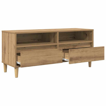 Mobile TV con cassetto Rovere artigianale 100 x 34,5 x 44,5 cm