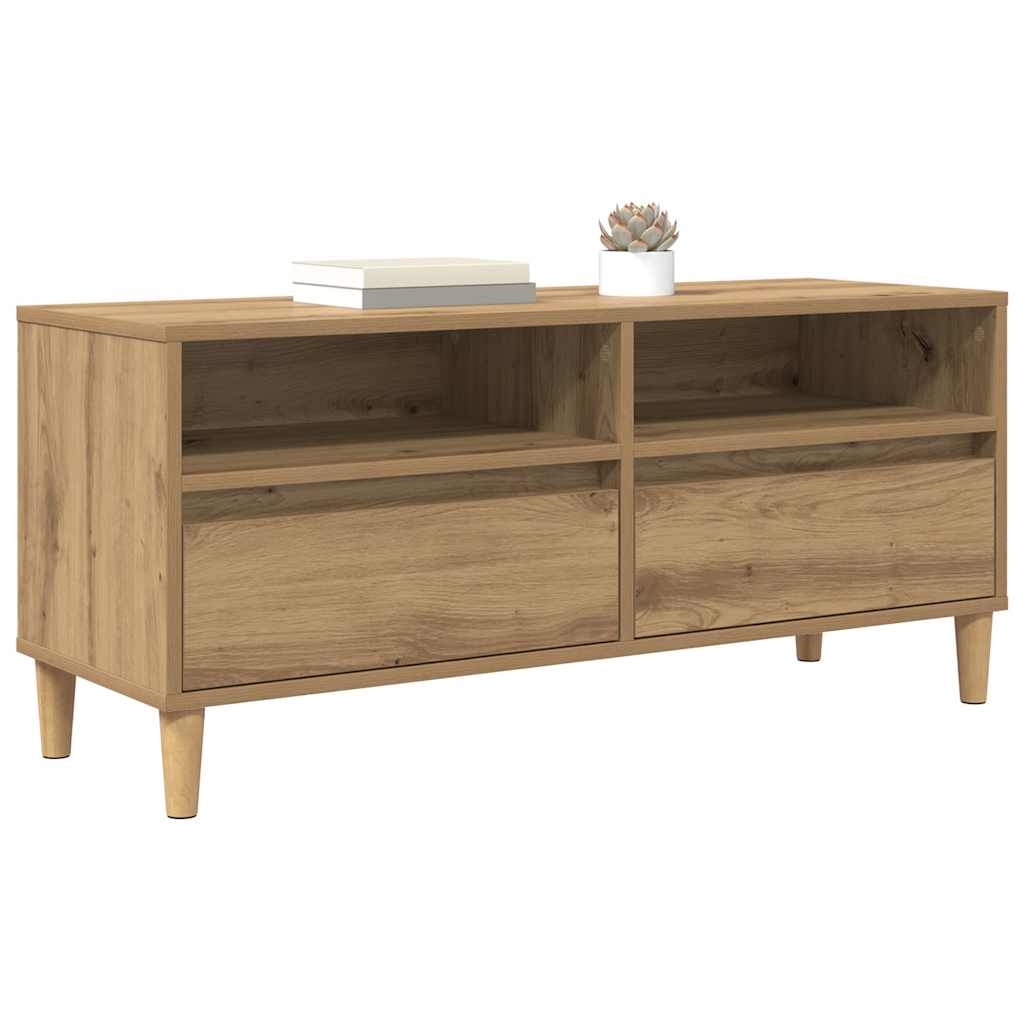 Mobile TV con cassetto Rovere artigianale 100 x 34,5 x 44,5 cm