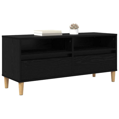 Mobile TV Rovere Nero 100 x 34,5 x 44,5 cm Legno multistrato